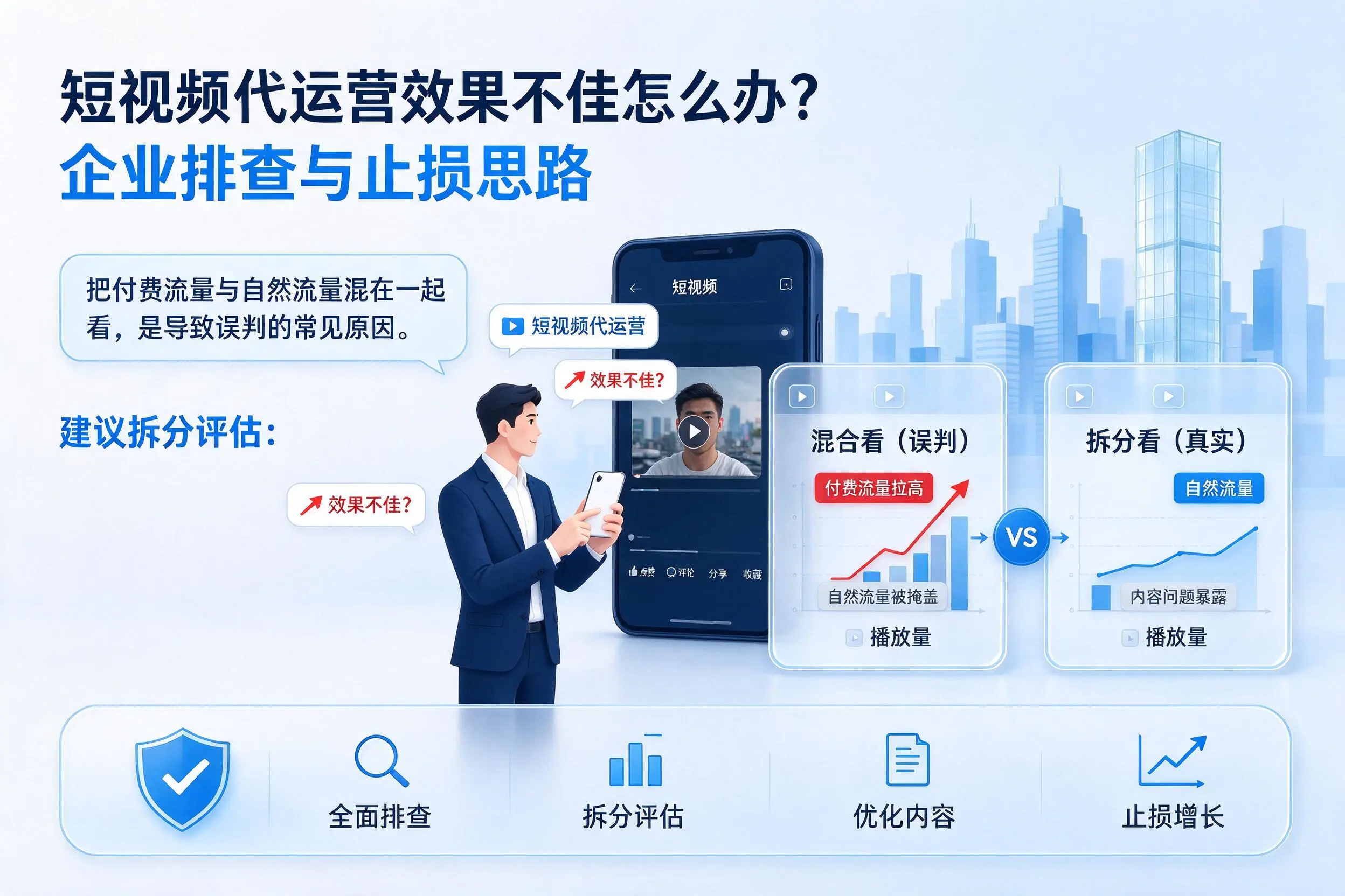 短视频代运营效果不佳怎么办?西宁企业排查与止损思路