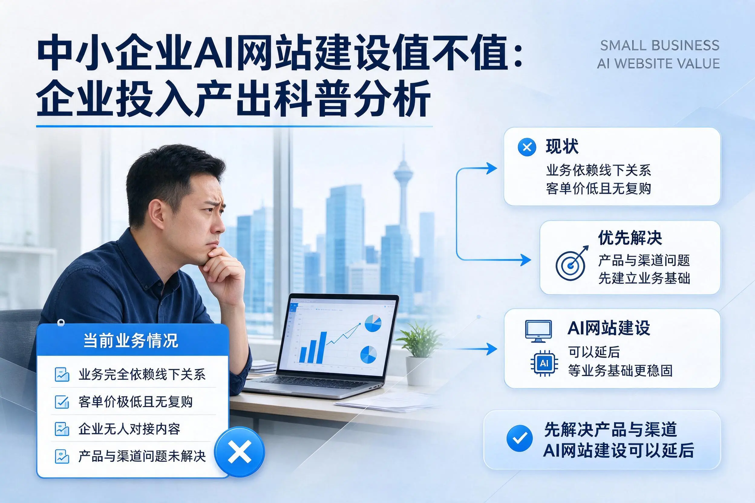 中小企业AI网站建设值不值:西宁企业投入产出科普分析