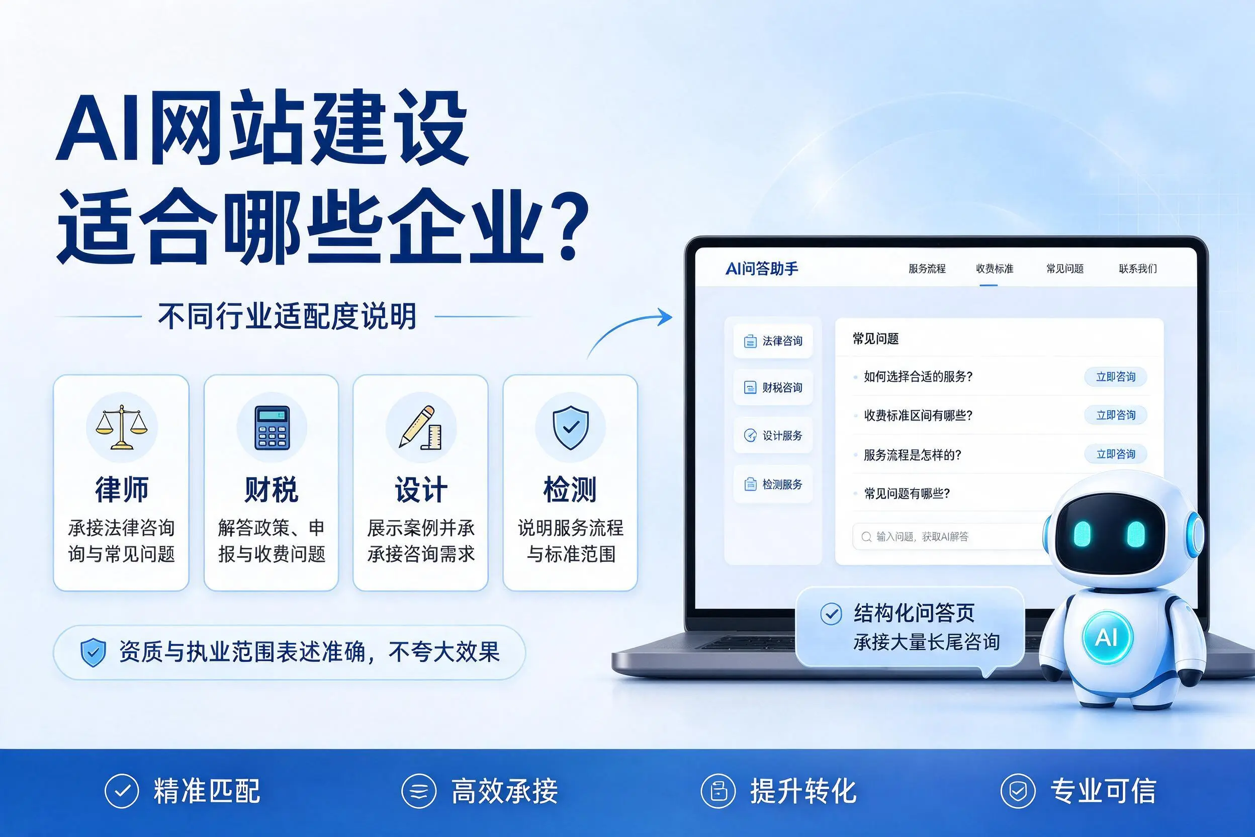 AI网站建设适合哪些企业？西宁不同行业适配度说明